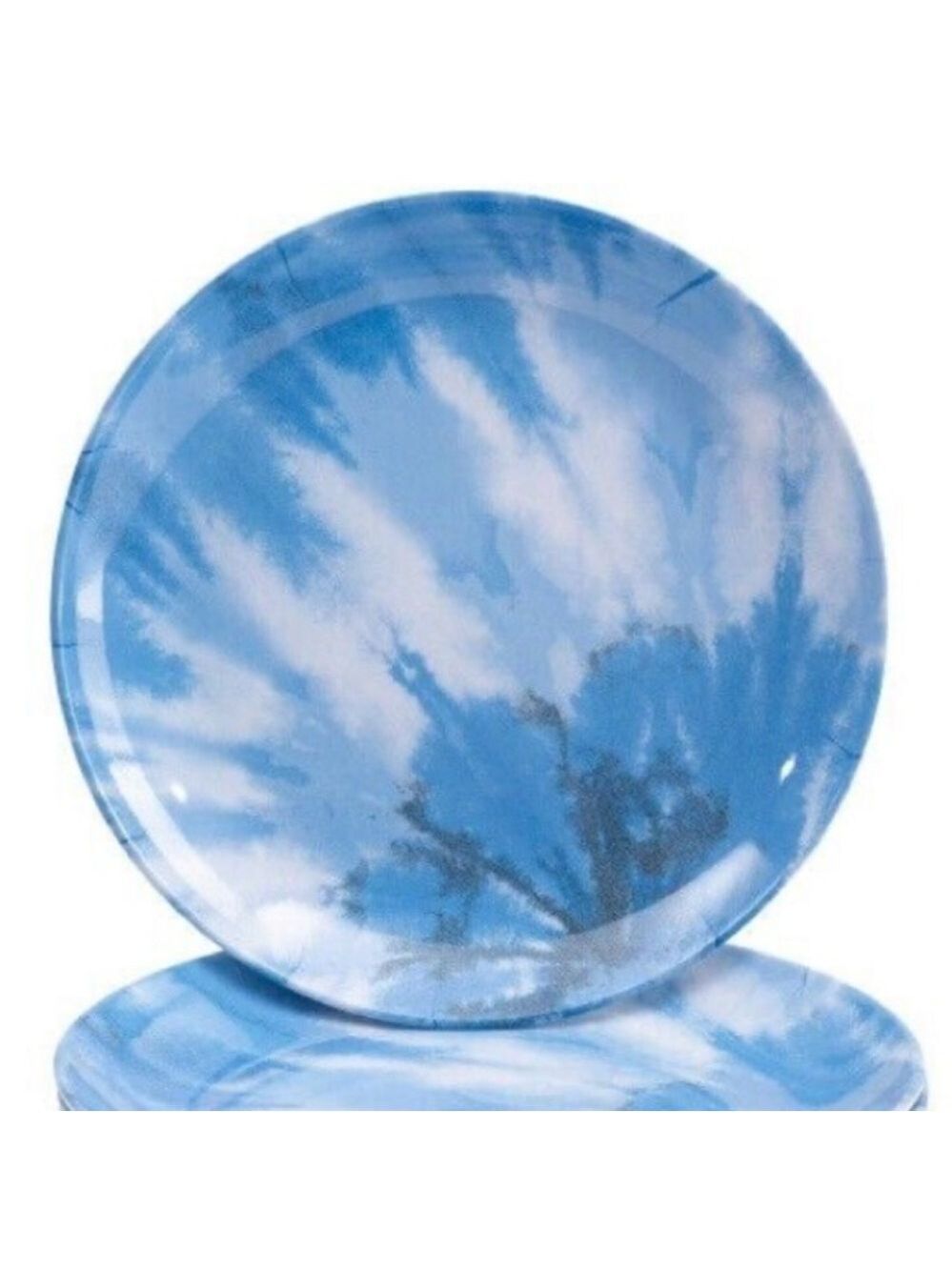 Rachel Zoe 4 Piece Melamine Tie Dye Dinner Plates New